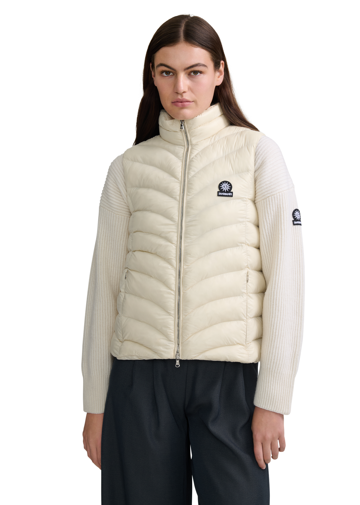 Marina Micro Puffer Gilet - Stone