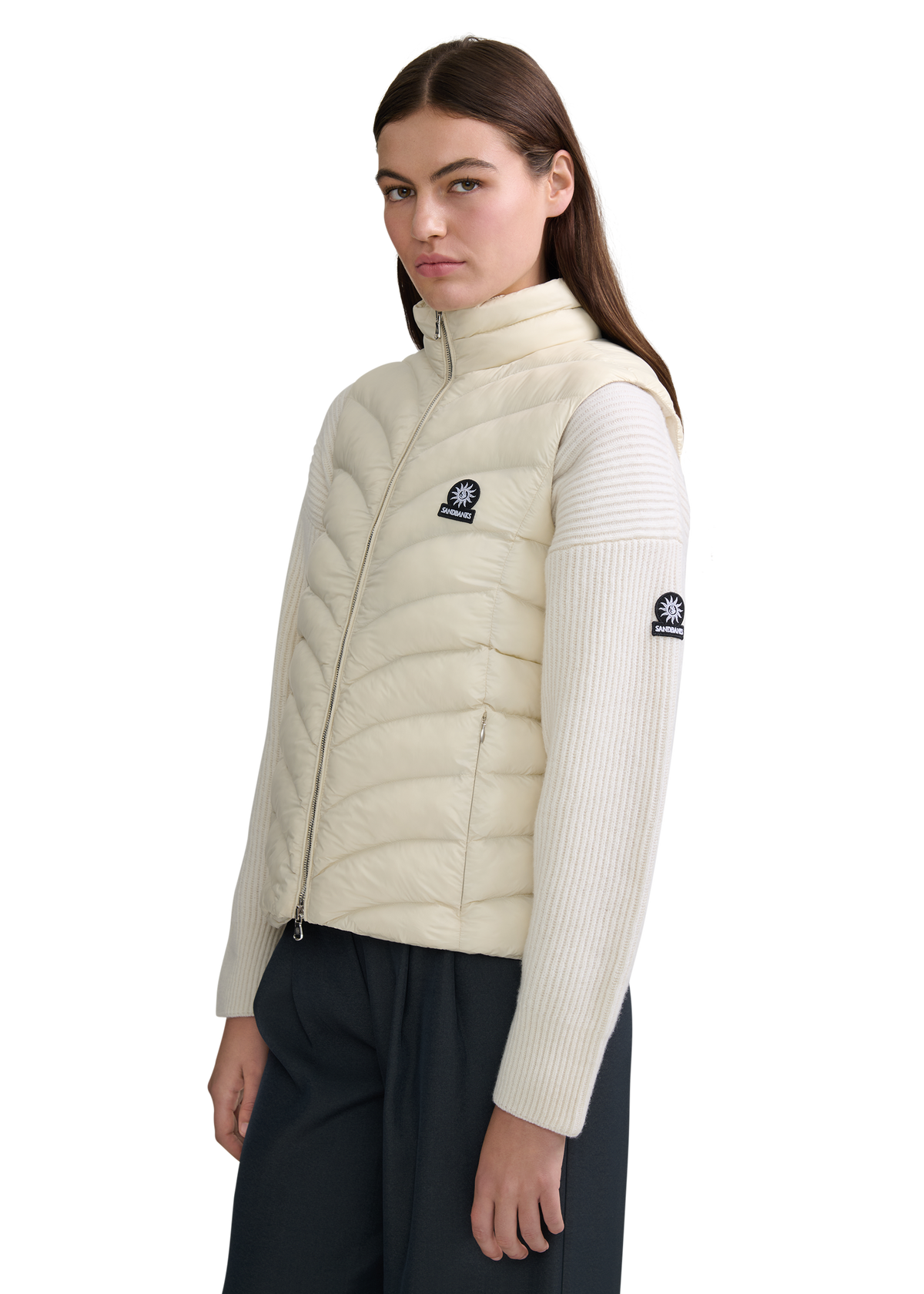 Marina Micro Puffer Gilet - Stone