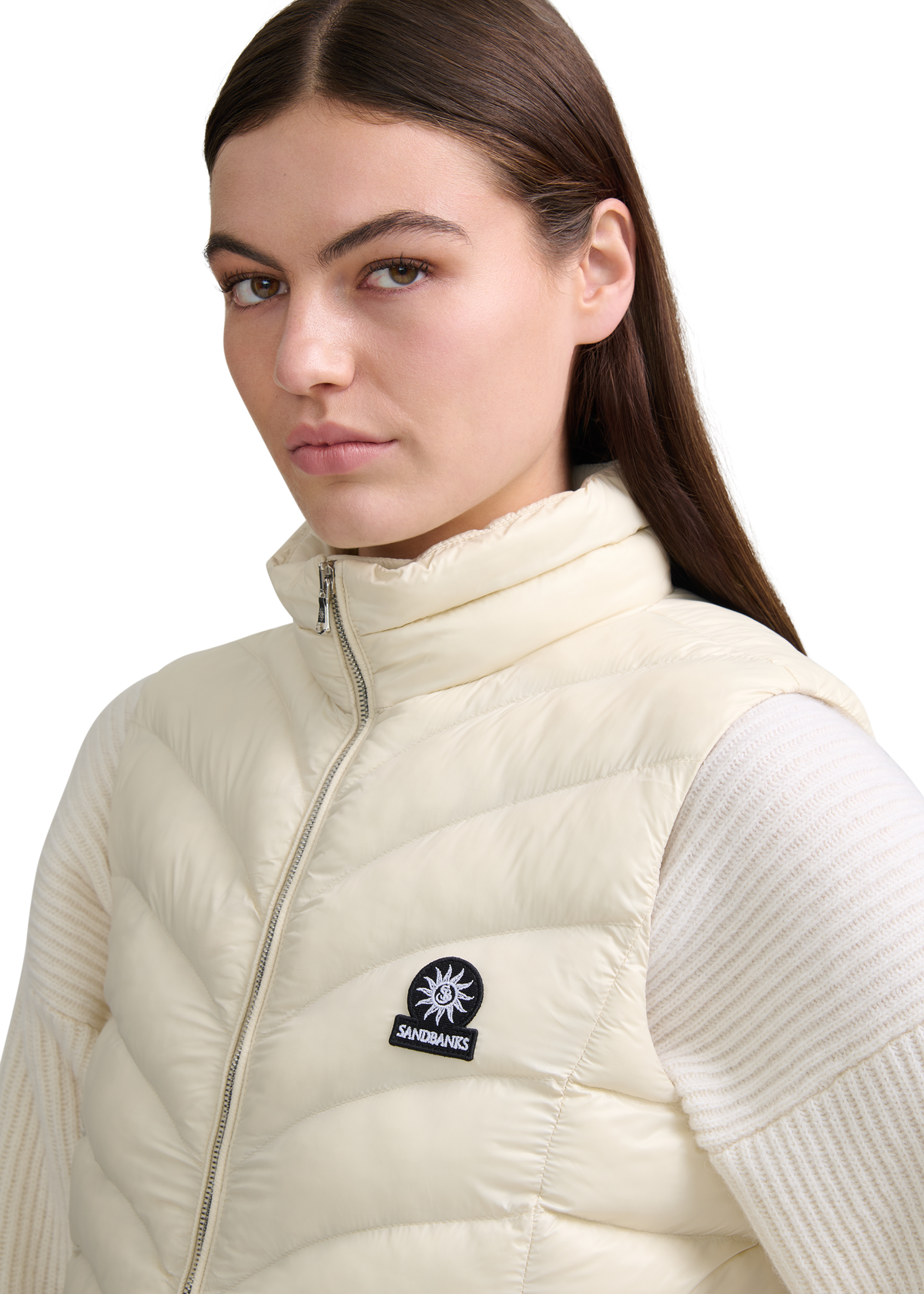 Marina Micro Puffer Gilet - Stone