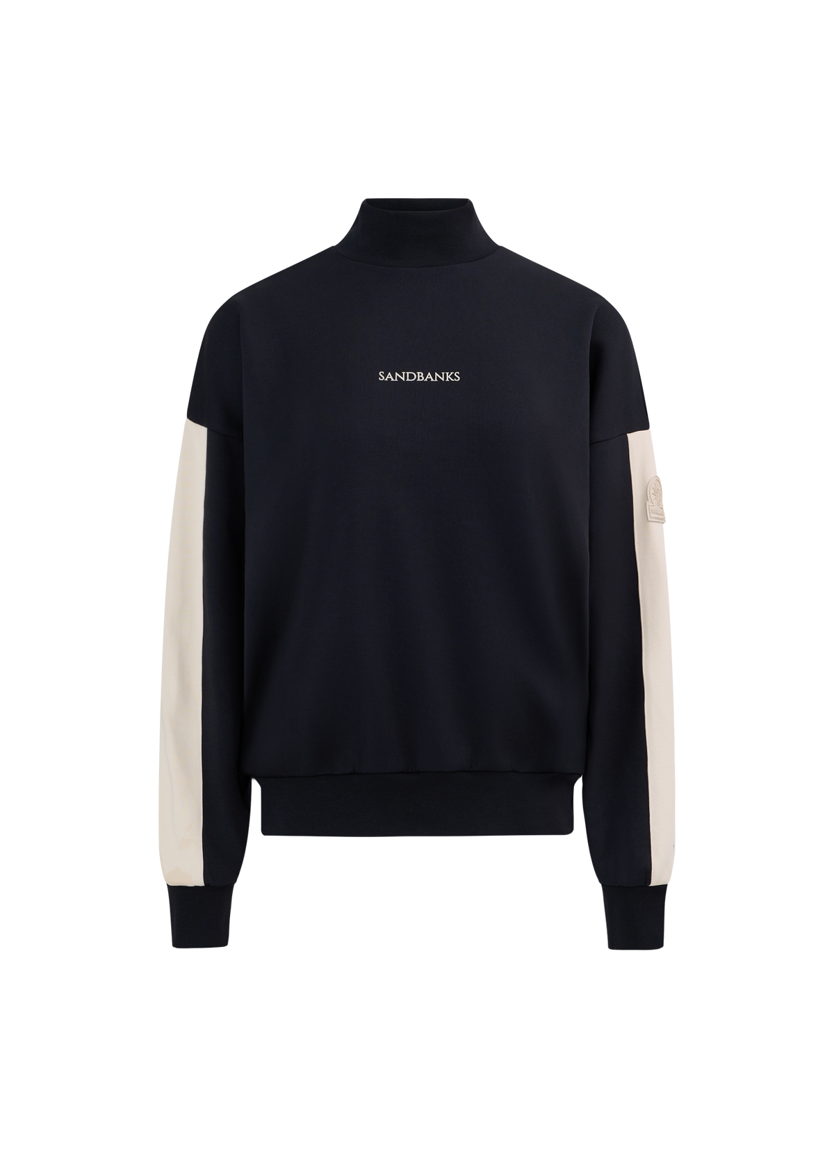 Contrast Stripe Logo Sweatshirt - Black
