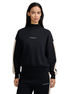 Contrast Stripe Logo Sweatshirt - Black