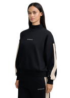 Contrast Stripe Logo Sweatshirt - Black