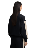 Contrast Stripe Logo Sweatshirt - Black