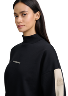 Contrast Stripe Logo Sweatshirt - Black