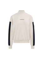 Contrast Stripe Logo Sweatshirt - Stone