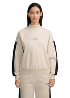 Contrast Stripe Logo Sweatshirt - Stone