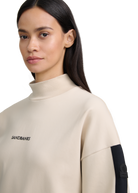 Contrast Stripe Logo Sweatshirt - Stone