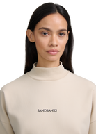 Contrast Stripe Logo Sweatshirt - Stone