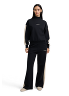 Contrast Stripe Logo Sweatshirt - Black