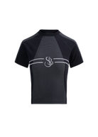 Monogram Stretch Contour T-Shirt - Black/Anthracite