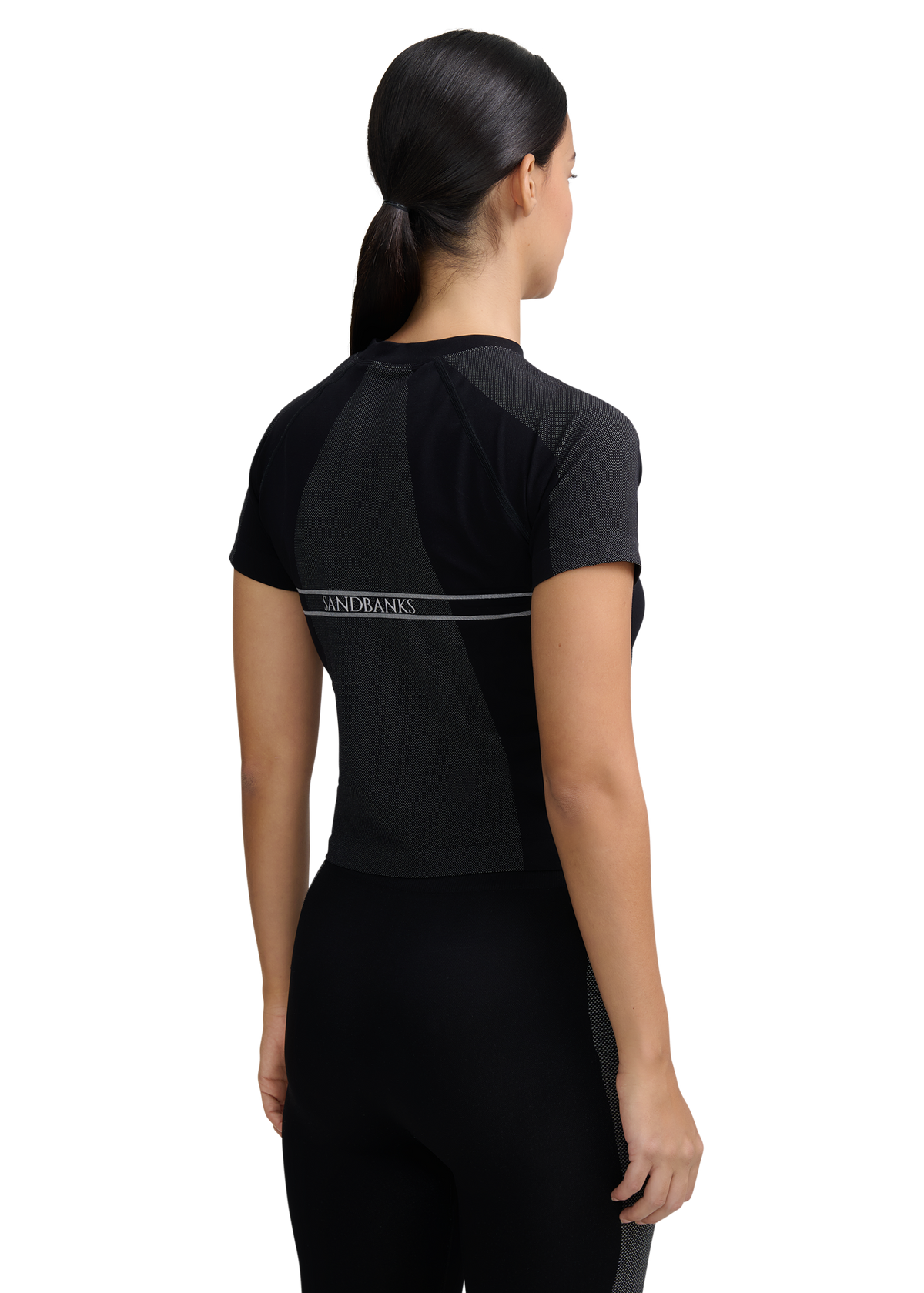 Monogram Stretch Contour T-Shirt - Black/Anthracite