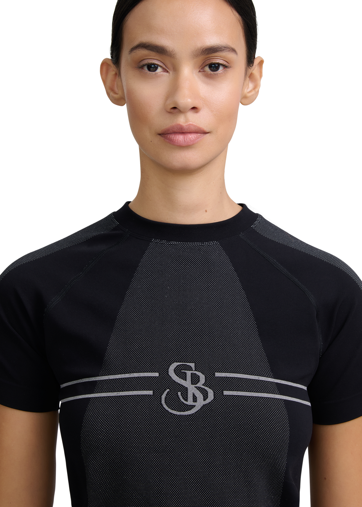 Monogram Stretch Contour T-Shirt - Black/Anthracite