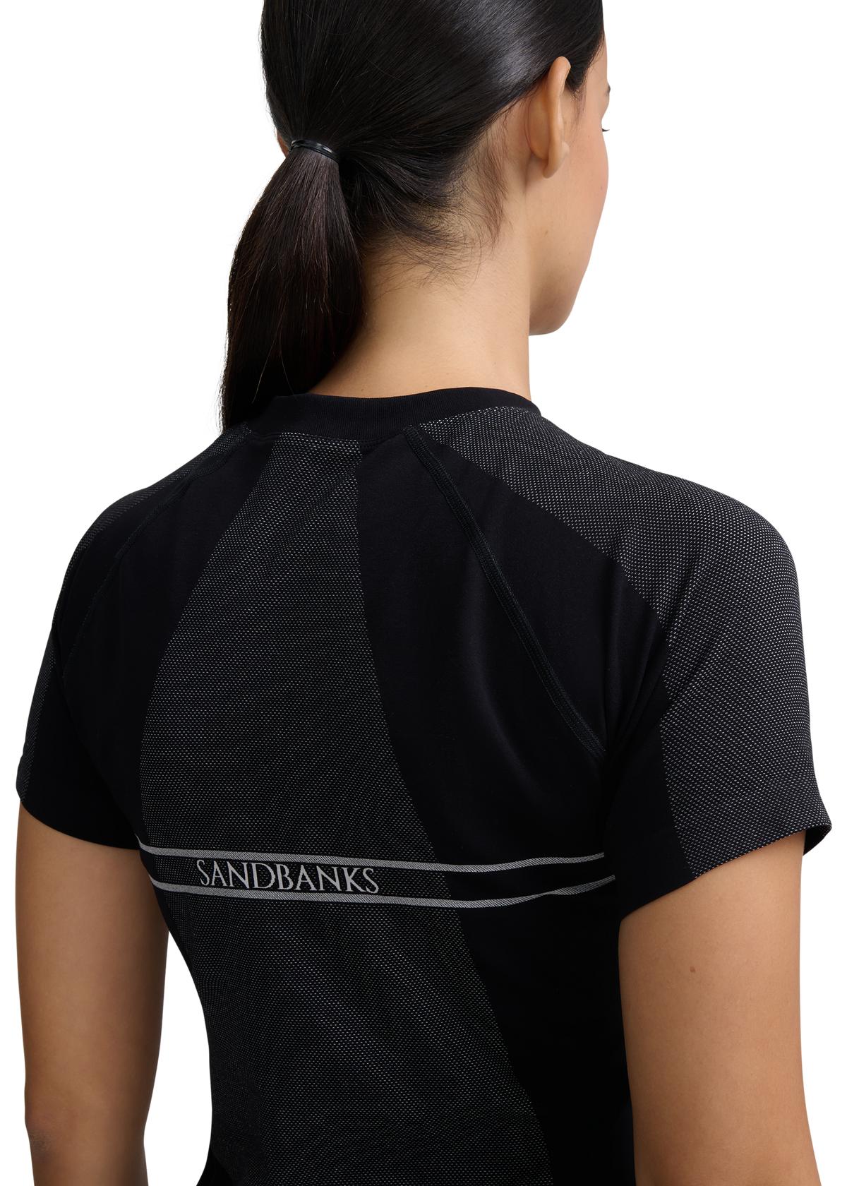 Monogram Stretch Contour T-Shirt - Black/Anthracite