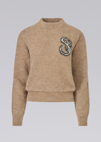 Sandbanks Women's Mohair SB Jumper - Latte