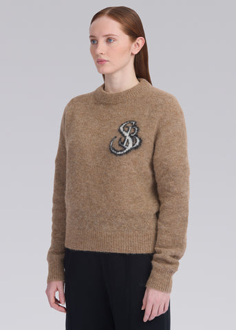 Sandbanks Women's Alpaca Blend SB Intarsia Jumper - Latte