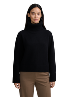 Wool-Cashmere Rollneck Sweater - Black