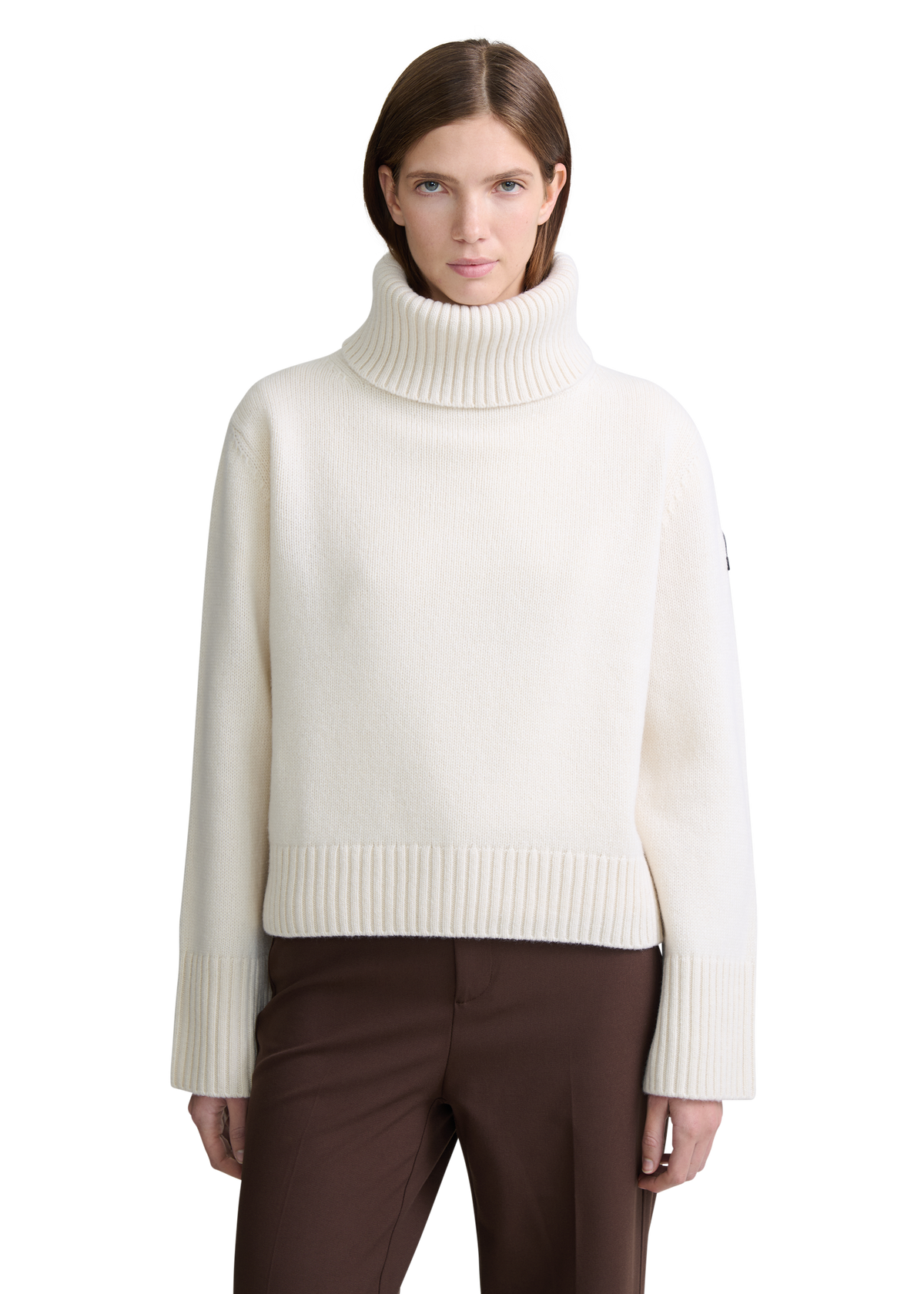 Wool-Cashmere Rollneck Sweater - Ecru