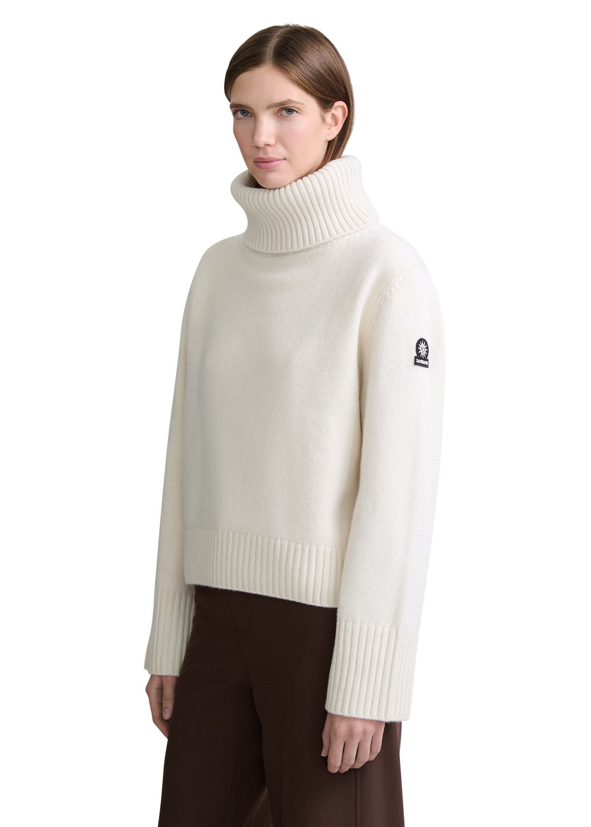 Wool-Cashmere Rollneck Sweater - Ecru