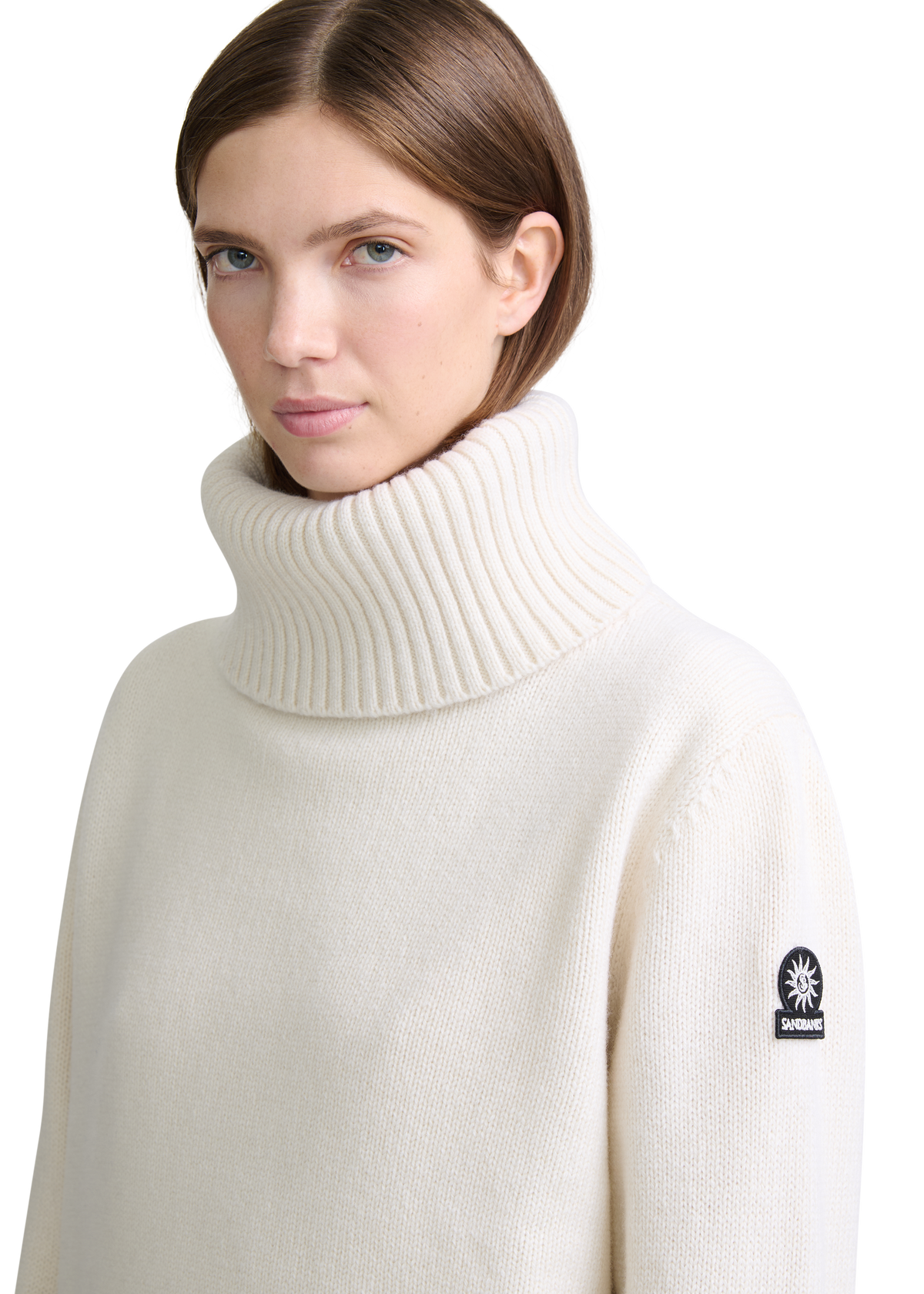 Wool-Cashmere Rollneck Sweater - Ecru