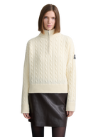 Cable Knit Quarter-Zip Sweater - Ecru