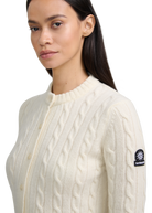 Cable Knit Crew Neck Sweater - Ecru
