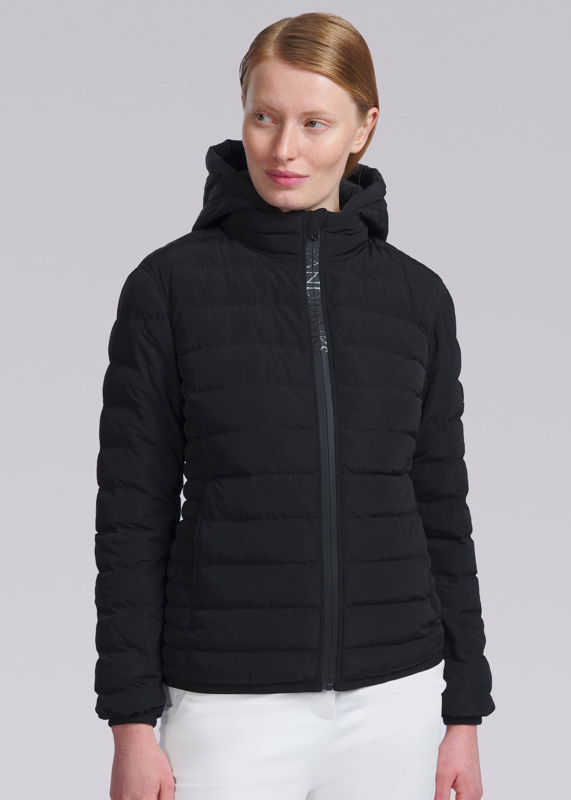 Sandbanks Women's Carbon Collection C6 ECONYL® Micro Puffer - Black - Sandbanks