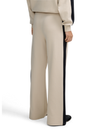 Contrast Stripe Wide-Leg Joggers - Stone