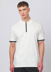 Sandbanks Silicone Zip Polo Shirt - White