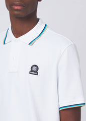 Sandbanks Badge Logo Polo Shirt - White - Sandbanks