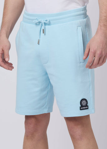 Sandbanks Badge Logo Sweat Short - Crystal Blue