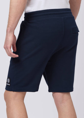 Sandbanks Badge Logo Sweat Short - Navy