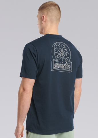 Sandbanks 3D Logo Print T-Shirt - Navy