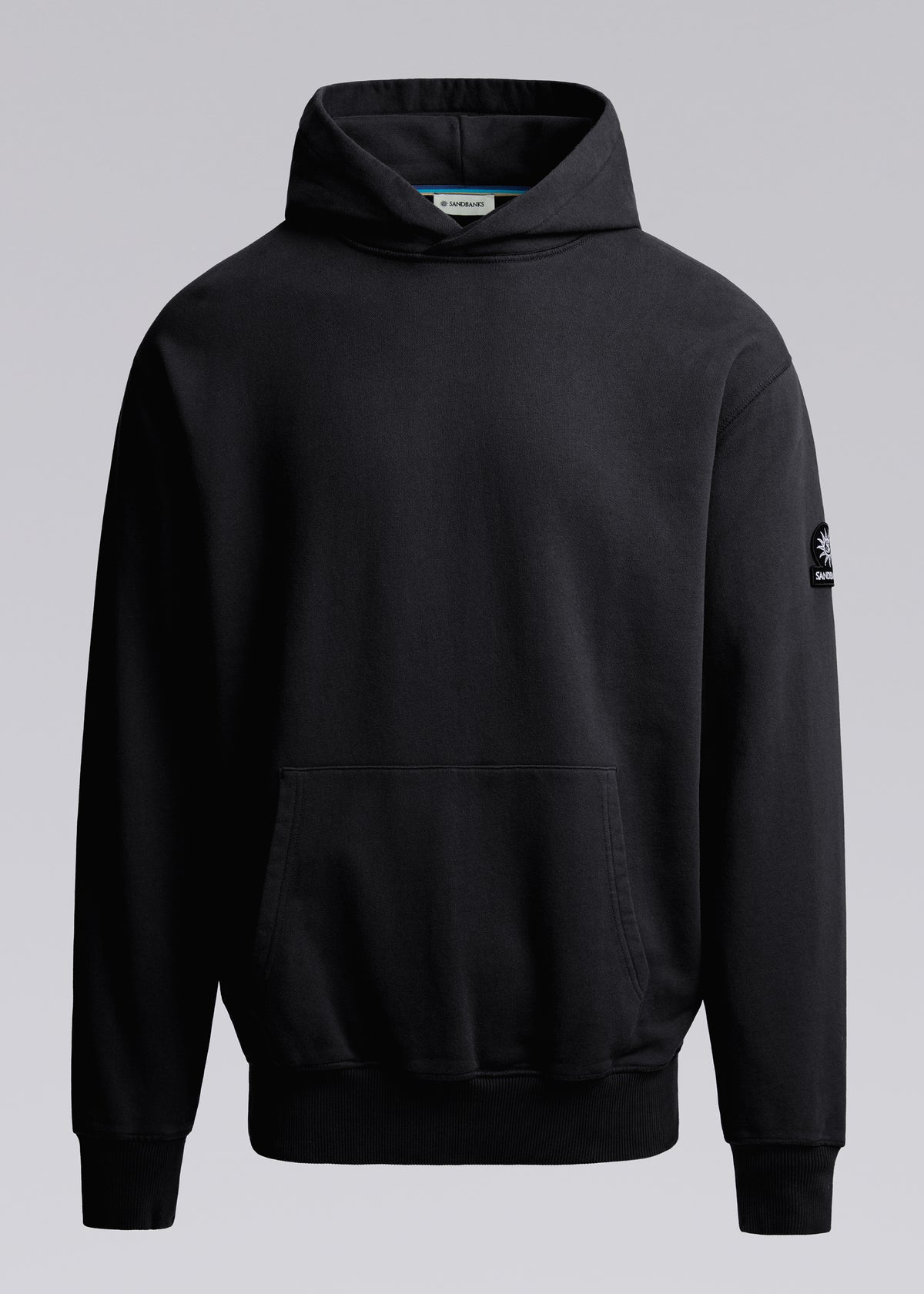 Sandbanks Badge Logo Hoodie - Black