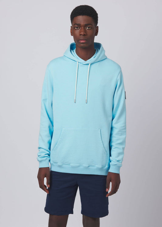 Sandbanks Badge Logo Hoodie - Crystal Blue - Sandbanks