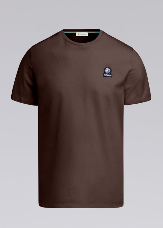 Sandbanks Badge Logo T-Shirt - Brown