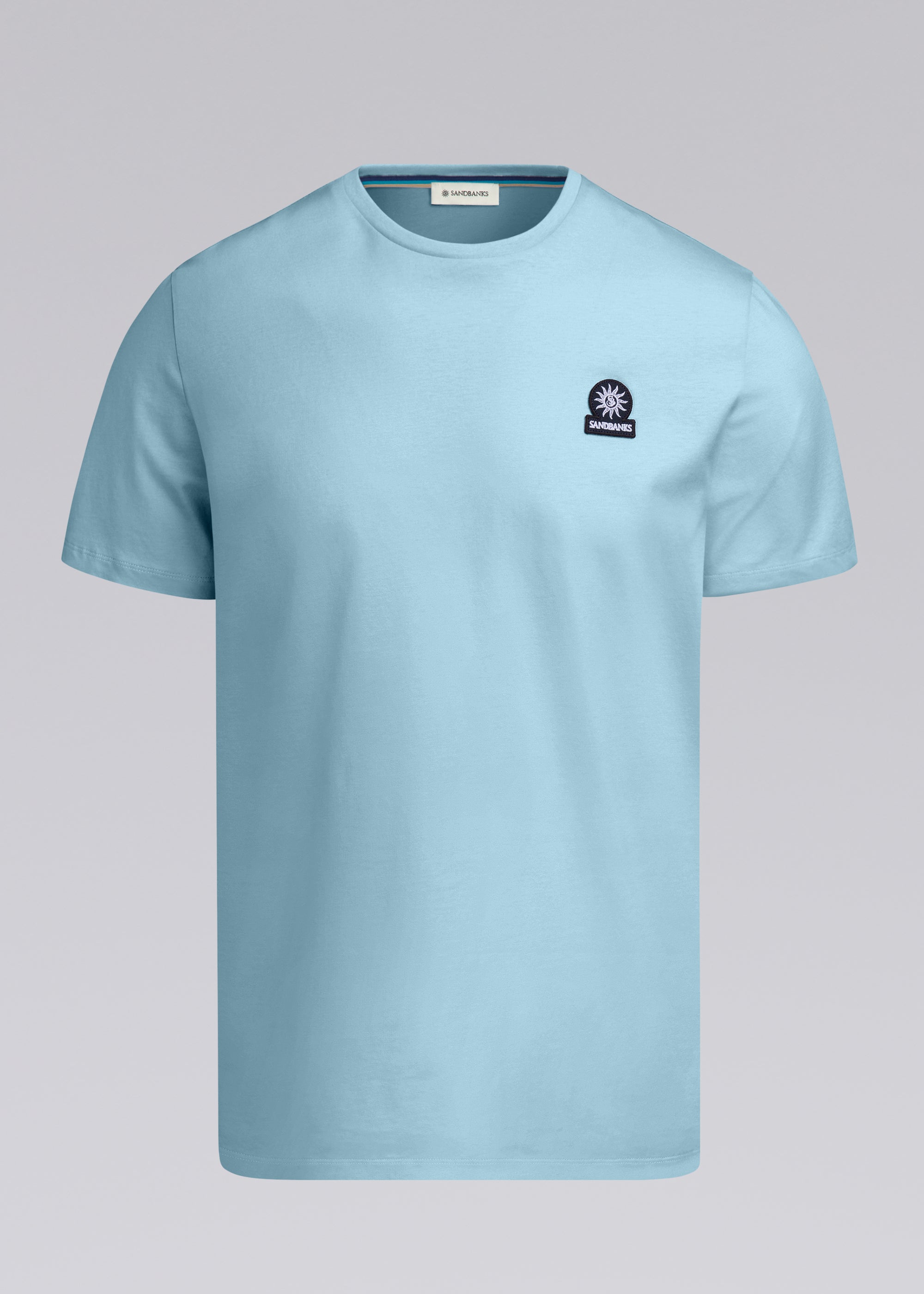 Sandbanks Badge Logo T-Shirt - Crystal Blue - Sandbanks