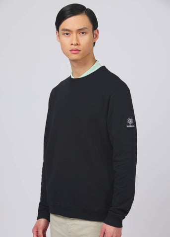 Sandbanks Badge Logo Sweatshirt - Black - Sandbanks