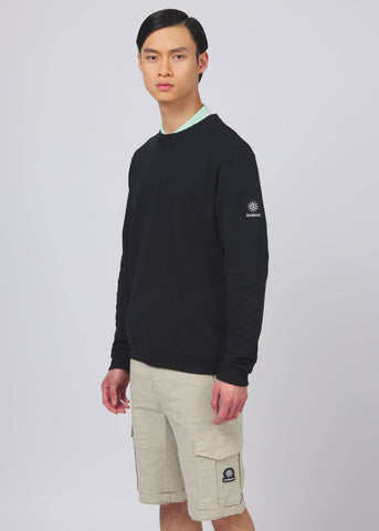 Sandbanks Badge Logo Sweatshirt - Black - Sandbanks