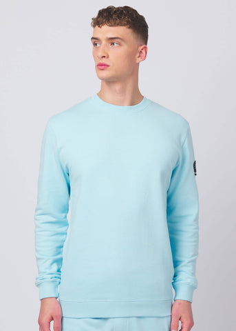 Sandbanks Badge Logo Sweatshirt - Crystal Blue - Sandbanks