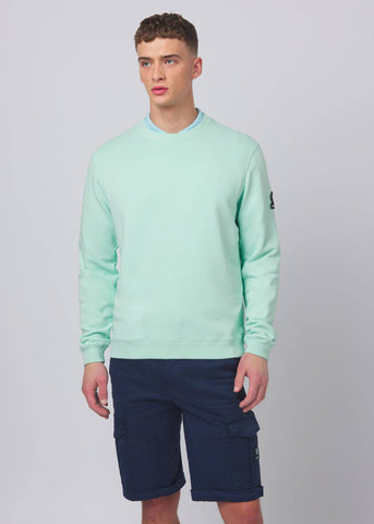 Sandbanks Badge Logo Sweatshirt - Mint - Sandbanks