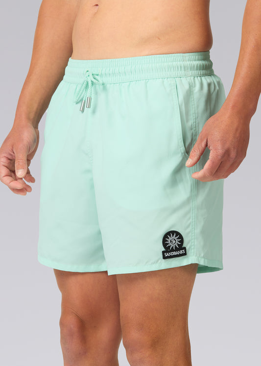 Sandbanks Badge Logo Swim Shorts - Mint (Mid)
