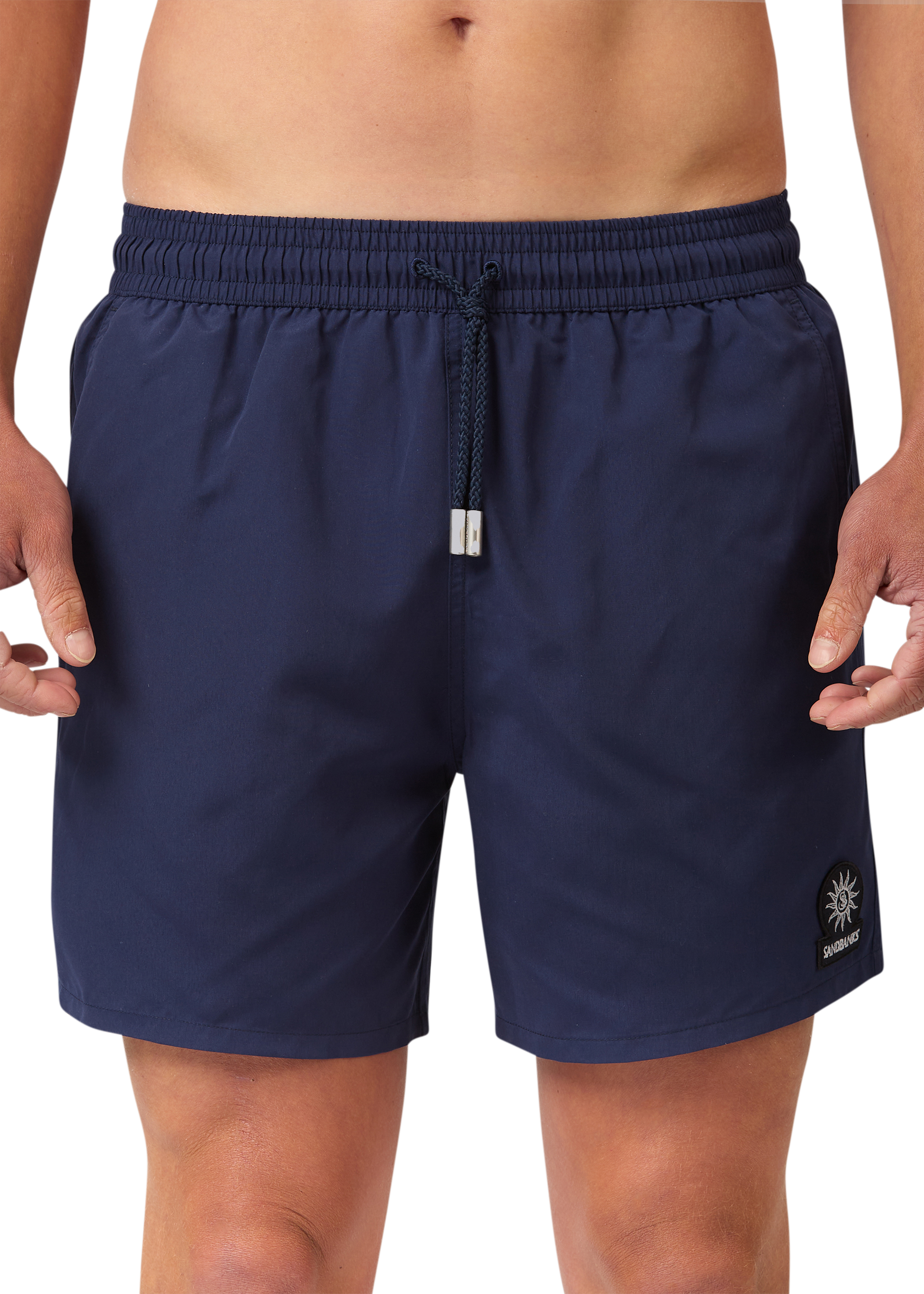 Sandbanks Badge Logo Swim Shorts - Navy - Sandbanks