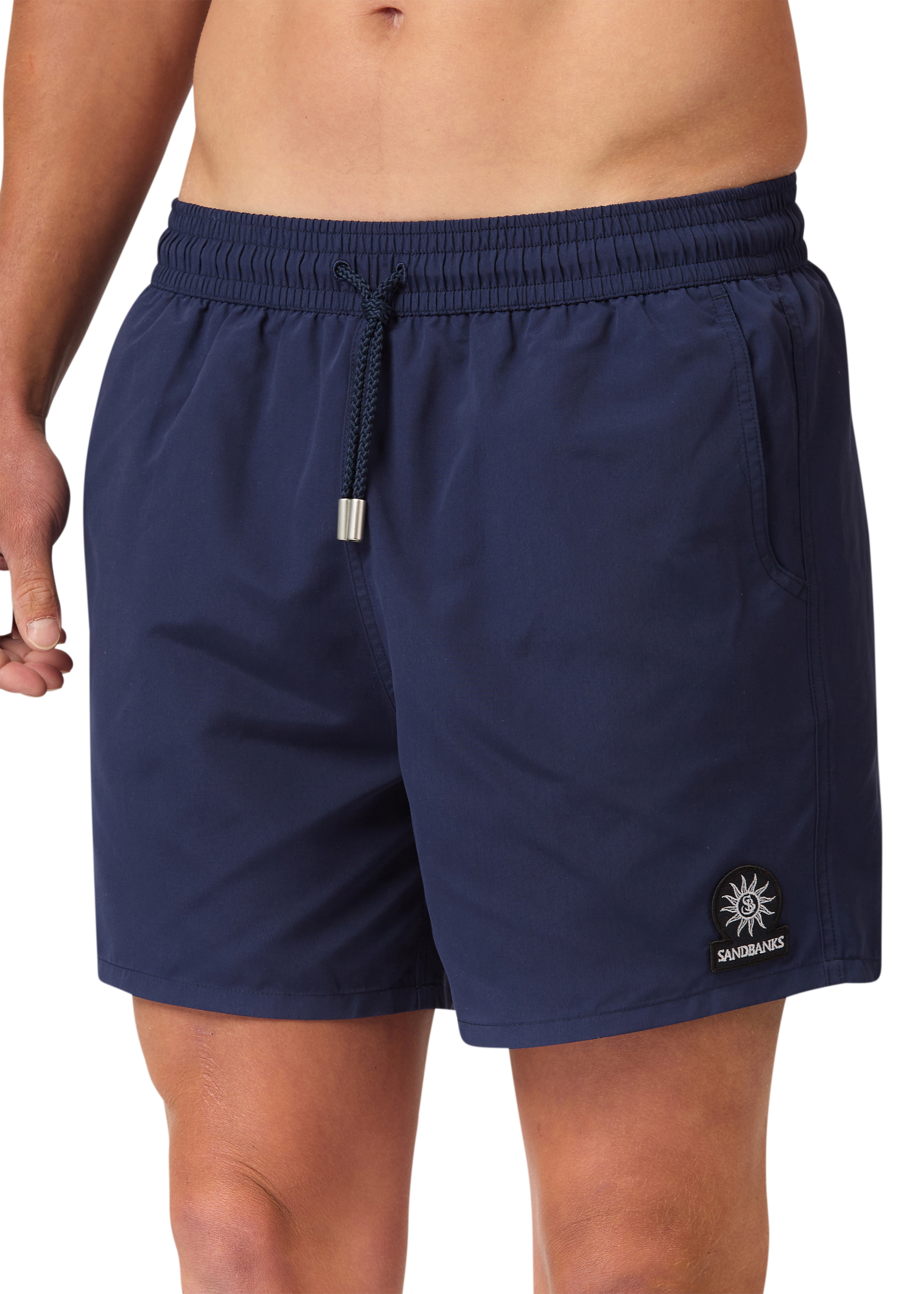 Sandbanks Badge Logo Swim Shorts - Navy - Sandbanks