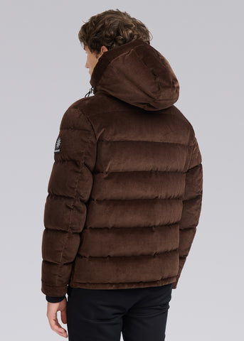 Sandbanks Banks Puffer Jacket - Brown Cord