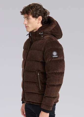 Sandbanks Banks Puffer Jacket - Brown Cord