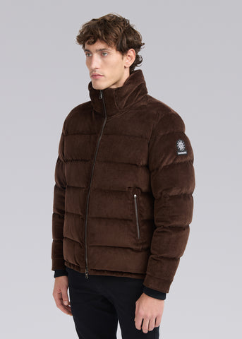 Sandbanks Banks Puffer Jacket - Brown Cord