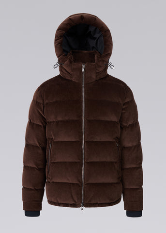 Sandbanks Banks Puffer Jacket - Brown Cord