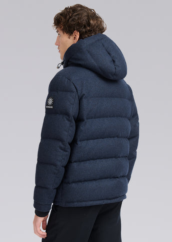 Sandbanks Banks Puffer Jacket - Navy Wool