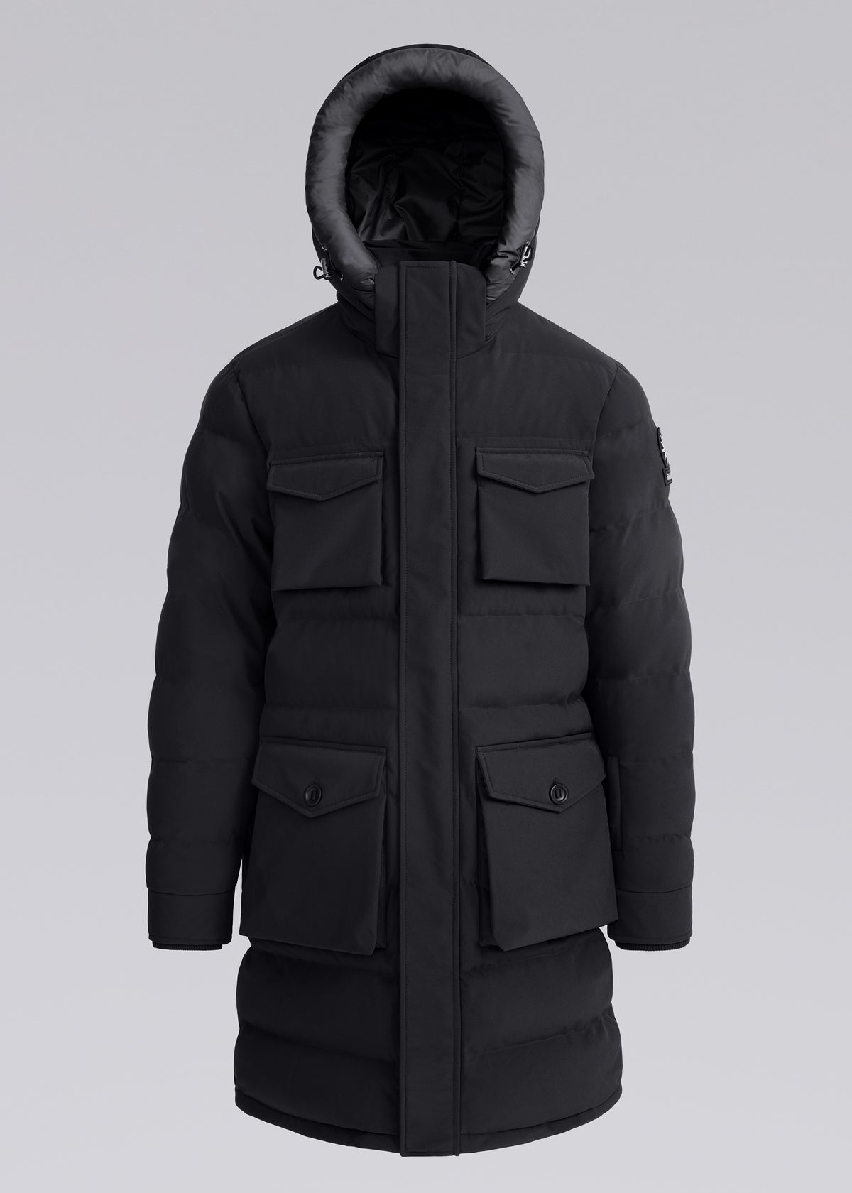 Sandbanks Branksome Long Puffer Jacket - Black