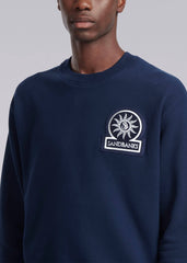 Sandbanks Boucle Badge Sweatshirt - Navy